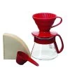 Hario V60 Color Dripper & Pot Red -Kaffee Verkäufe 101451 101451 hario v60 color dripper pot red 1