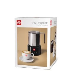 Illy Milchaufschäumer Schwarz -Kaffee Verkäufe 105711 105711 illy milchaufschauumer edelstahl schwarz bildmitkarton